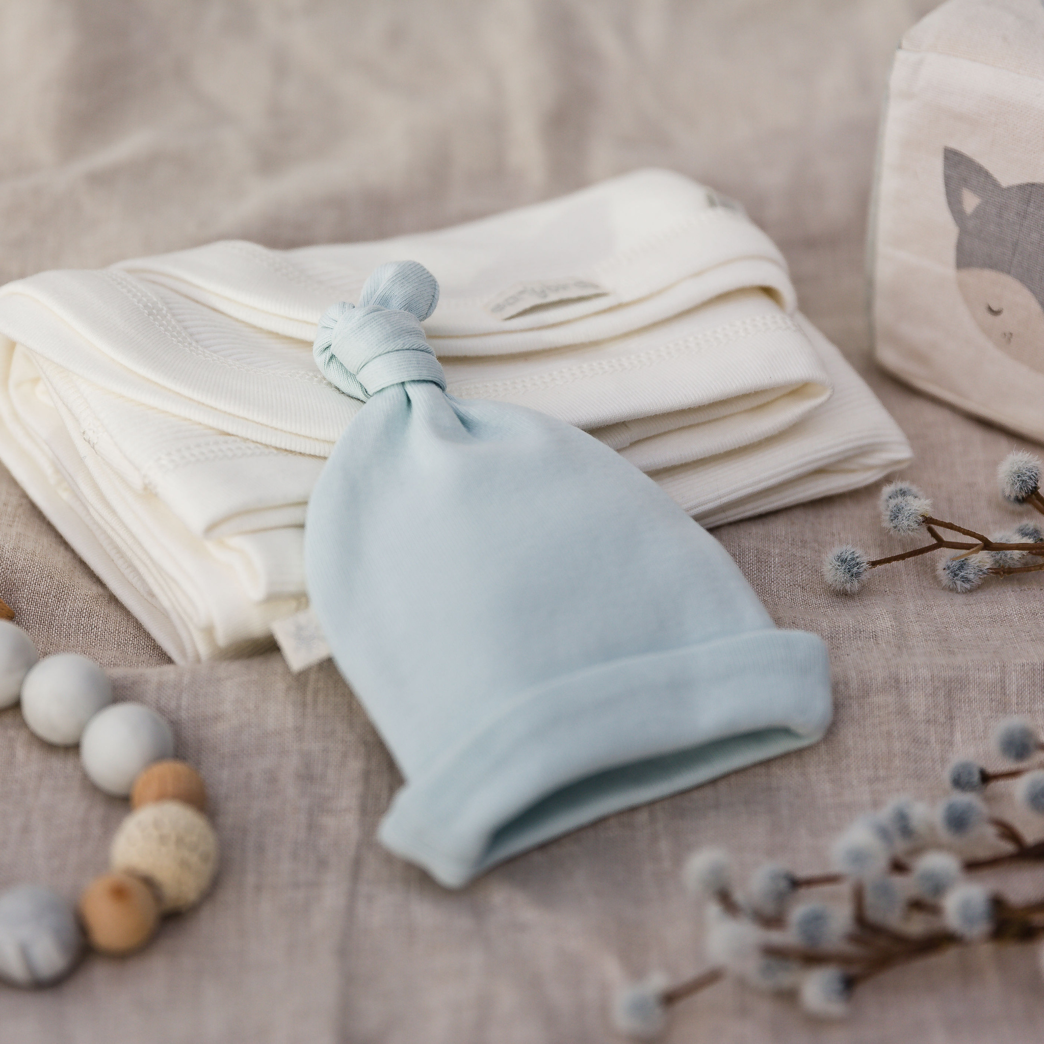 Premature & Small Baby Knot Hat in Organic Cotton
