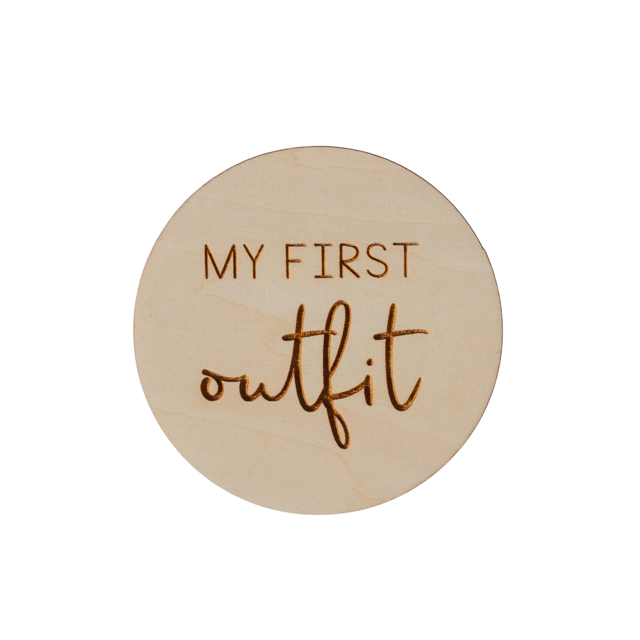 My First Outfit Wooden Milestone Plaque