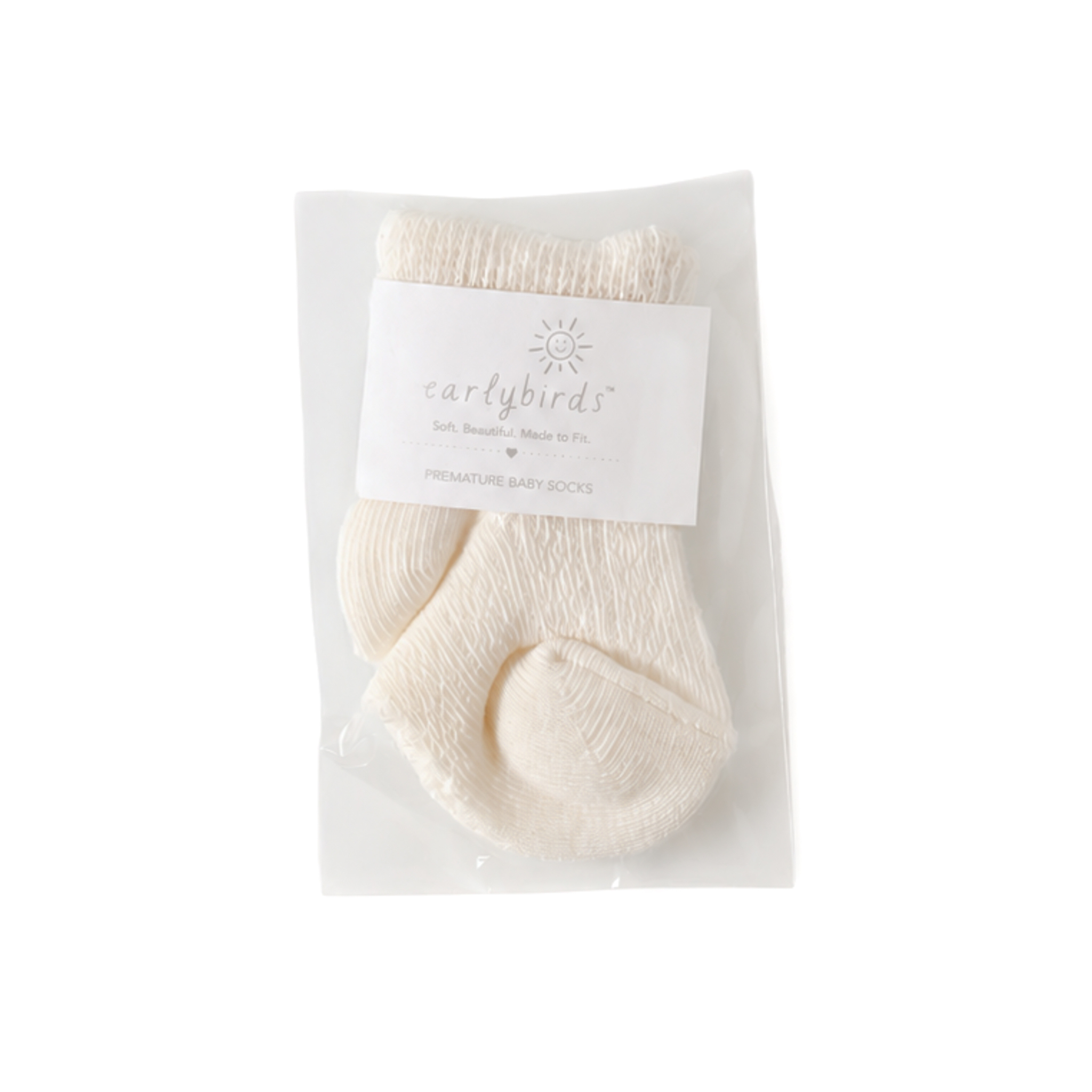 Premature & Small Baby Socks in Pointelle Fabric
