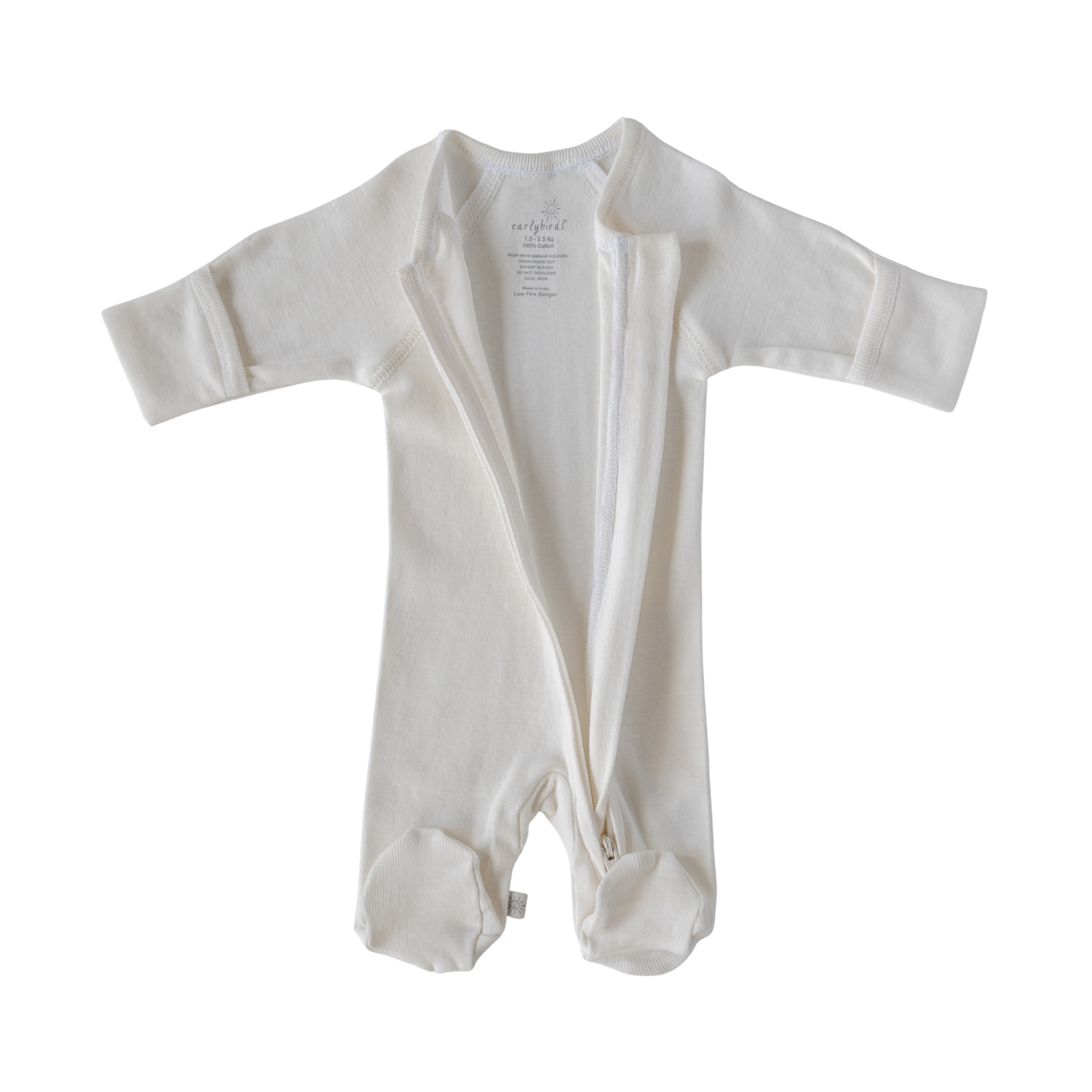 Zip Onesie in Plain Fabric