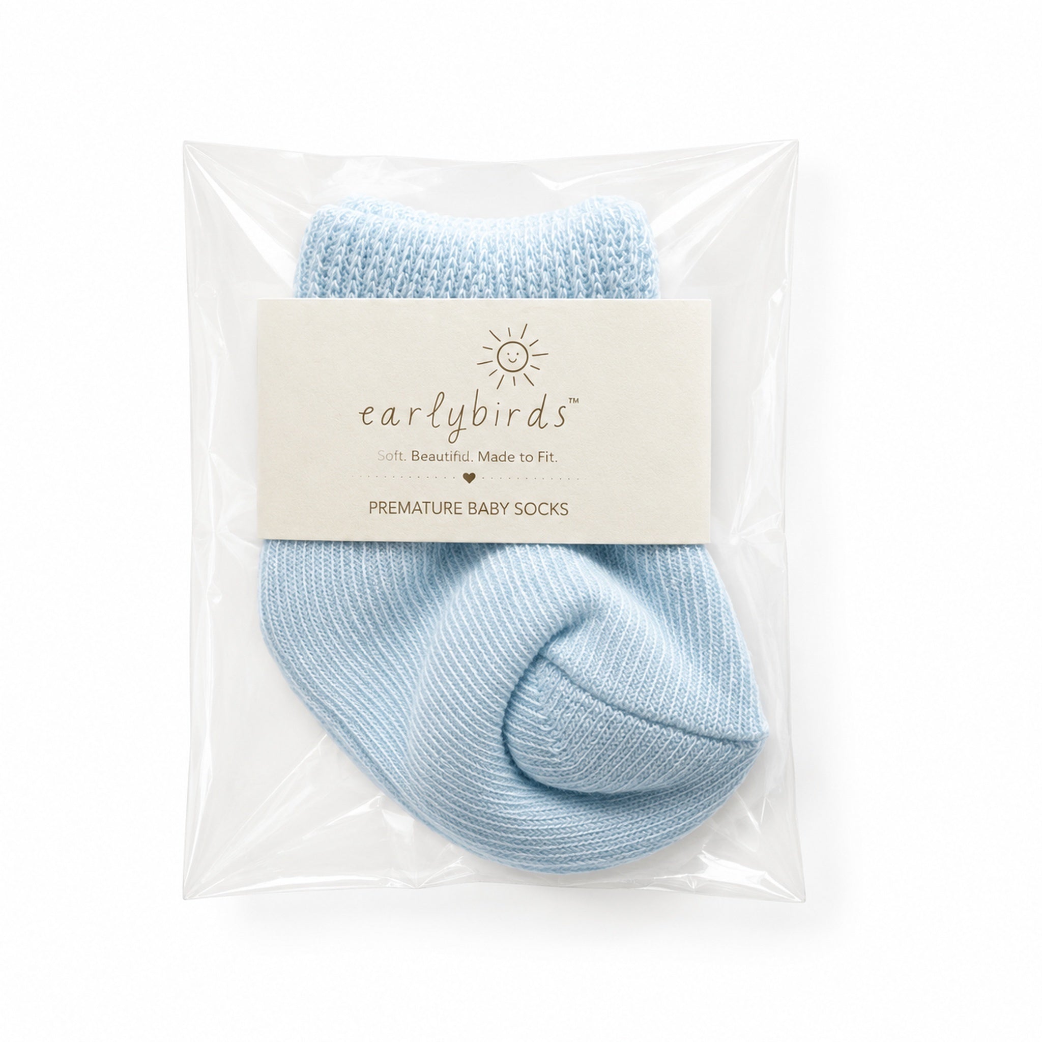 Premature & Small Baby Socks in Plain Fabric