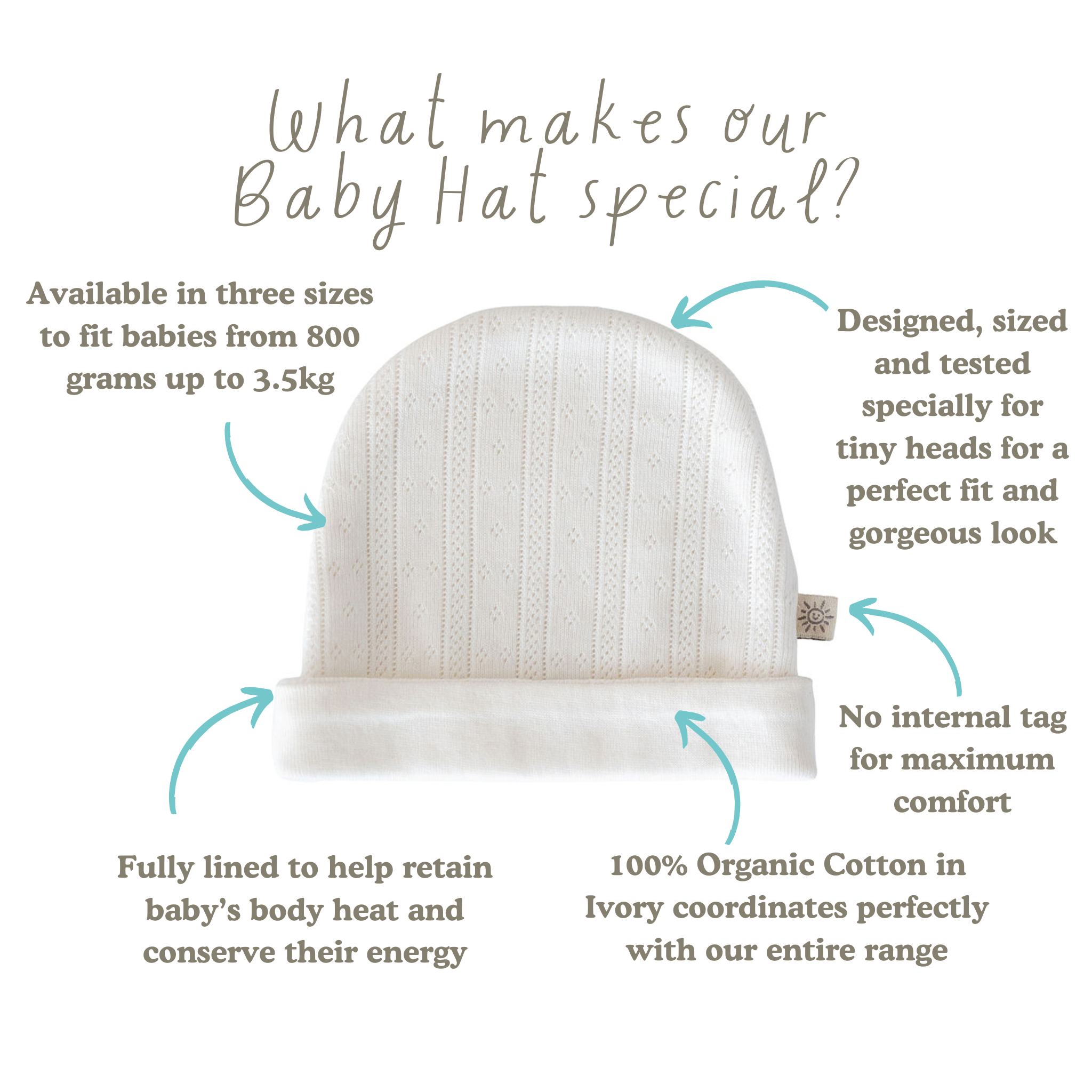 Pointelle Hat - Unisex