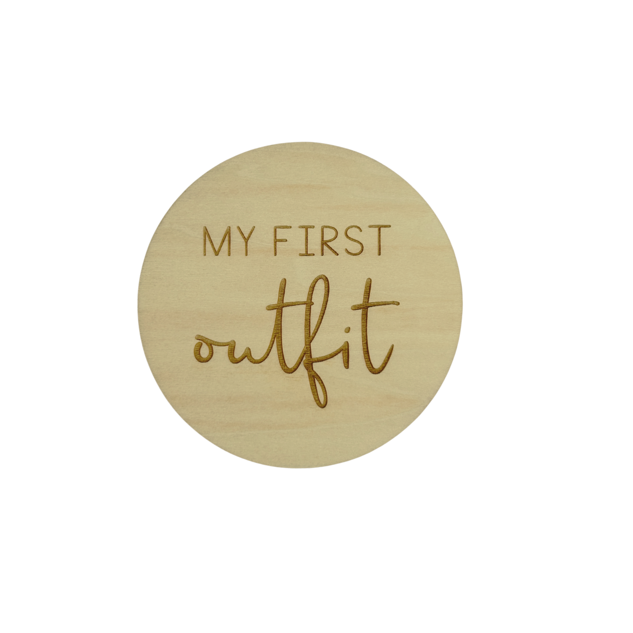 My First Outfit Wooden Milestone Plaque