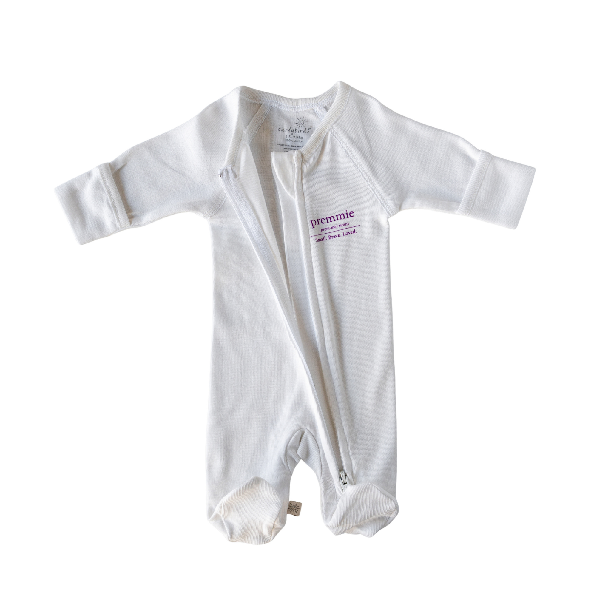 Zip Onesie in Premmie Definition Print