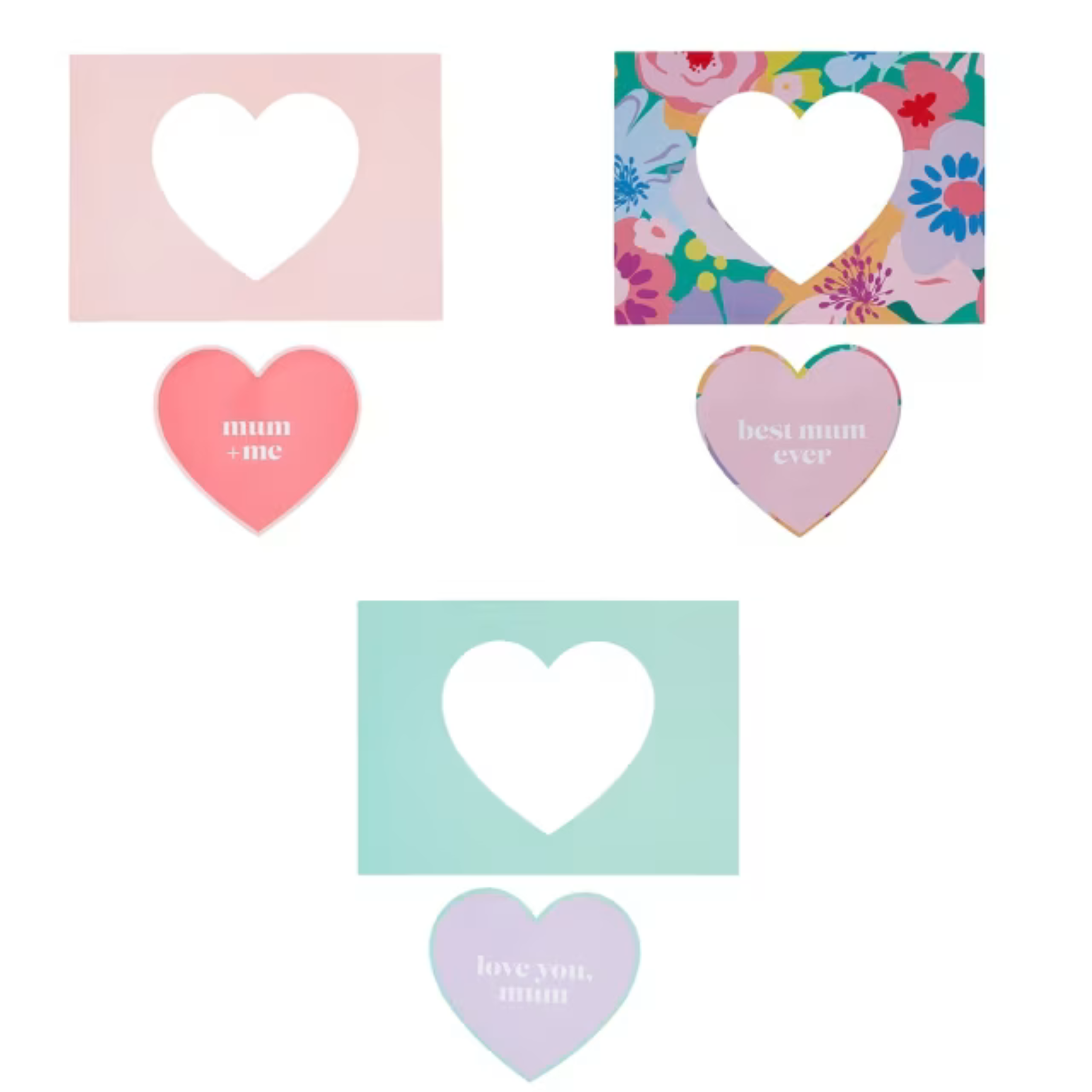 Heart Magnetic Photo Frames ~ Mum Collection