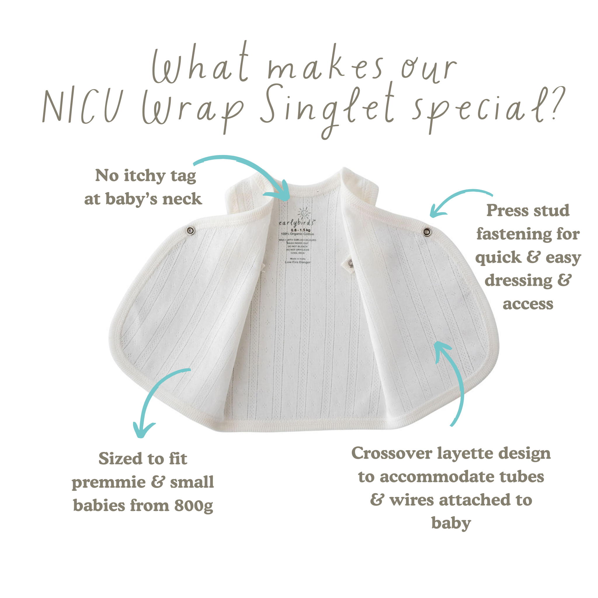 Pointelle NICU Singlet - Unisex