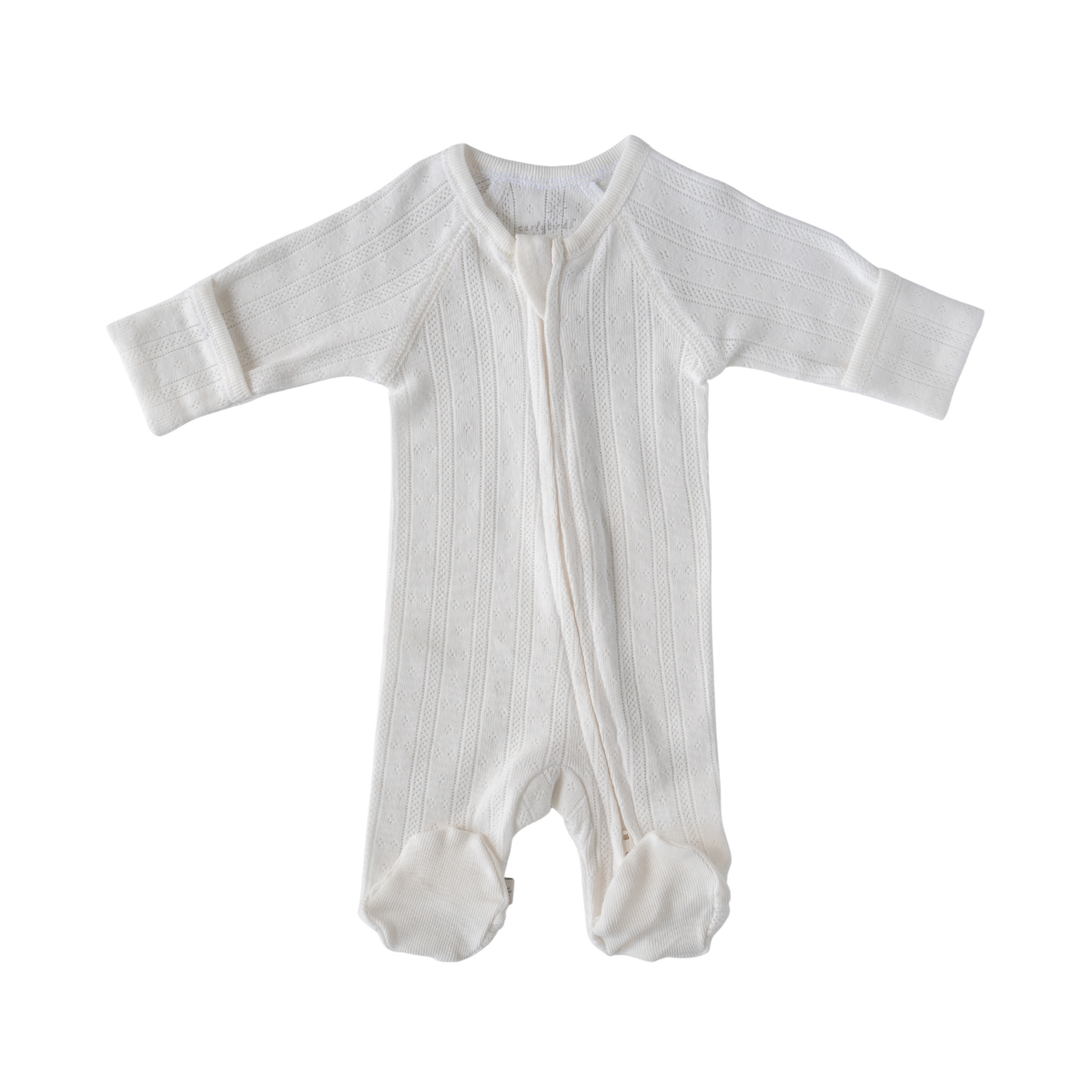 Zip Onesie in Pointelle Fabric