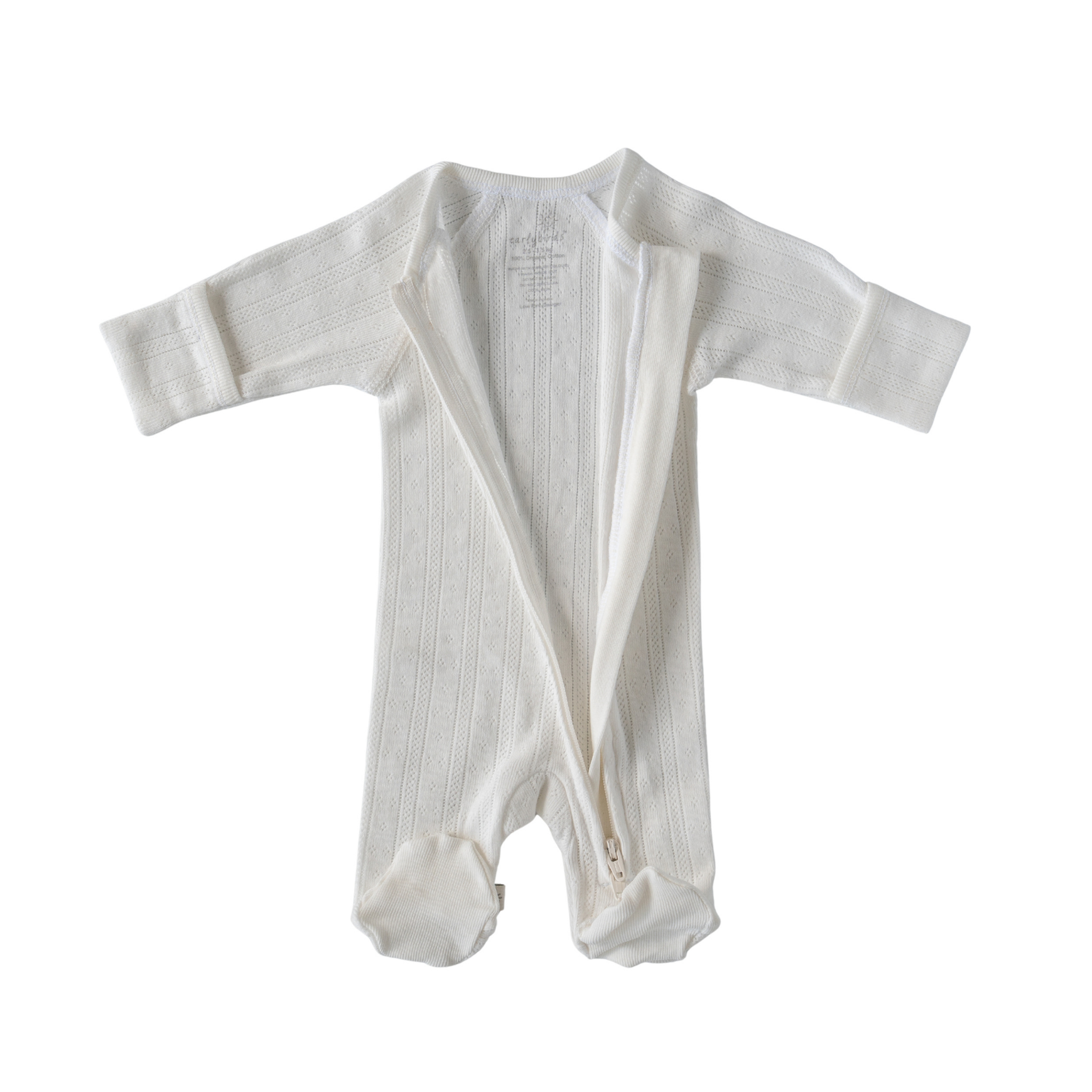 Zip Onesie in Pointelle Fabric