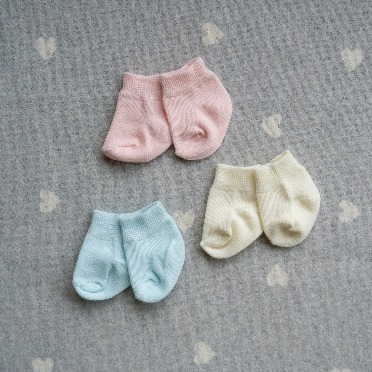 Premature & Small Baby Socks in Plain Fabric