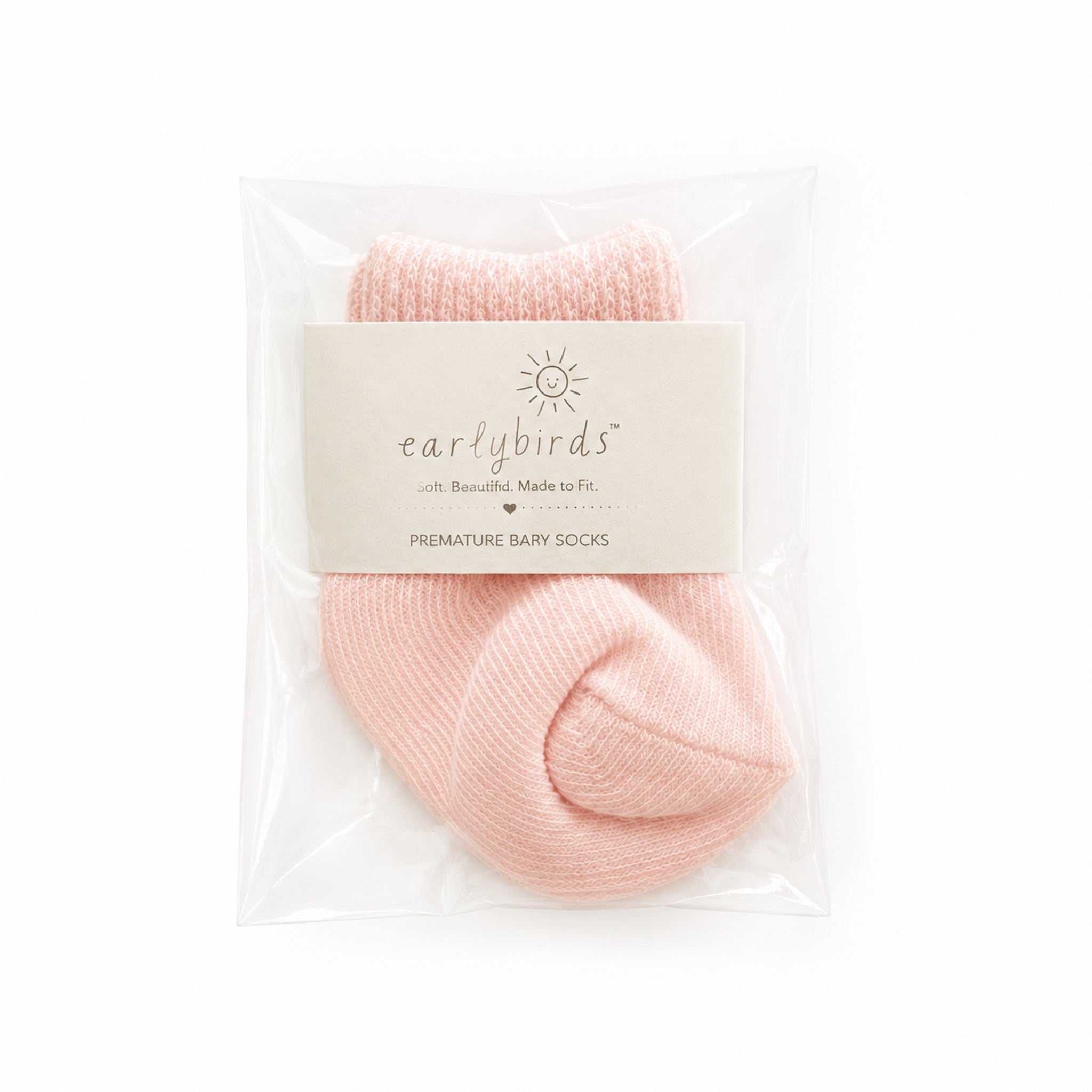 Premature & Small Baby Socks in Plain Fabric