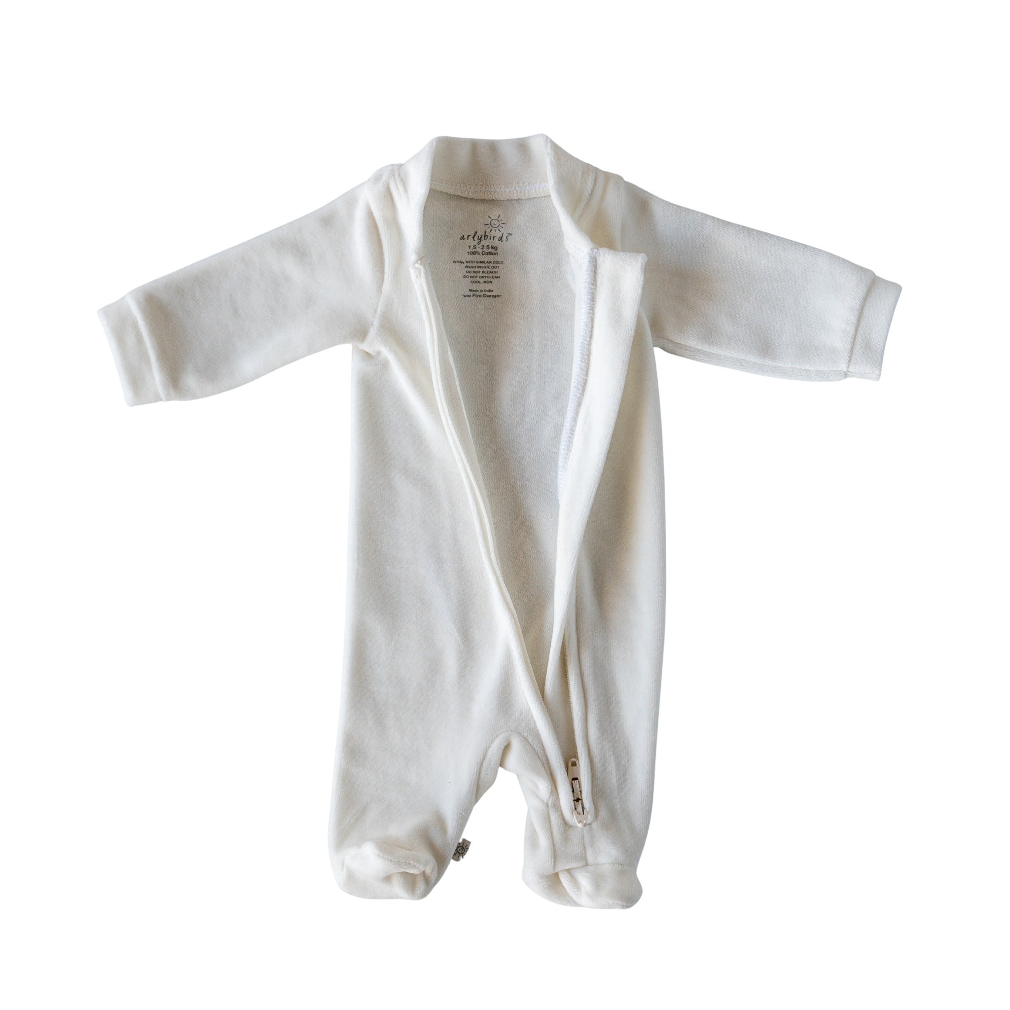 Velour Zip Onesie